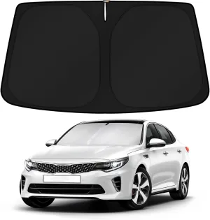 KUST Custom Fit Windshield Sun Shade for Kia Optima Accessories 2016 2017 2018 2019 2020 (Not for 2021 KIA K5) Window Shade Foldable Sun Visor Protector Blocks UV Rays Keep Your Car Cooler