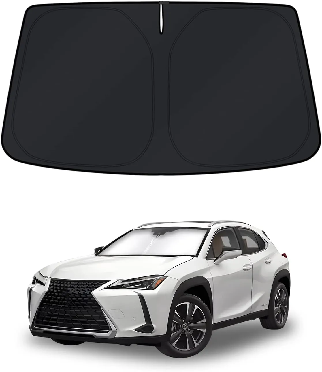 KUST Windshield Sun Shade for 2019-2023 2024 2025 Lexus UX 200/250h/260h/300h/300e Window Shade Sun Visor Cover Foldable Blocks UV Rays Keep Your Car Cooler