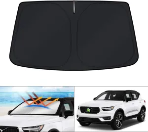 KUST Windshield Sun Shade for 2019-2024 2025 Volvo XC40 Accessories Sunshade Sun Visor Protector Foldable Blocks UV Rays Keep Your Car Cooler