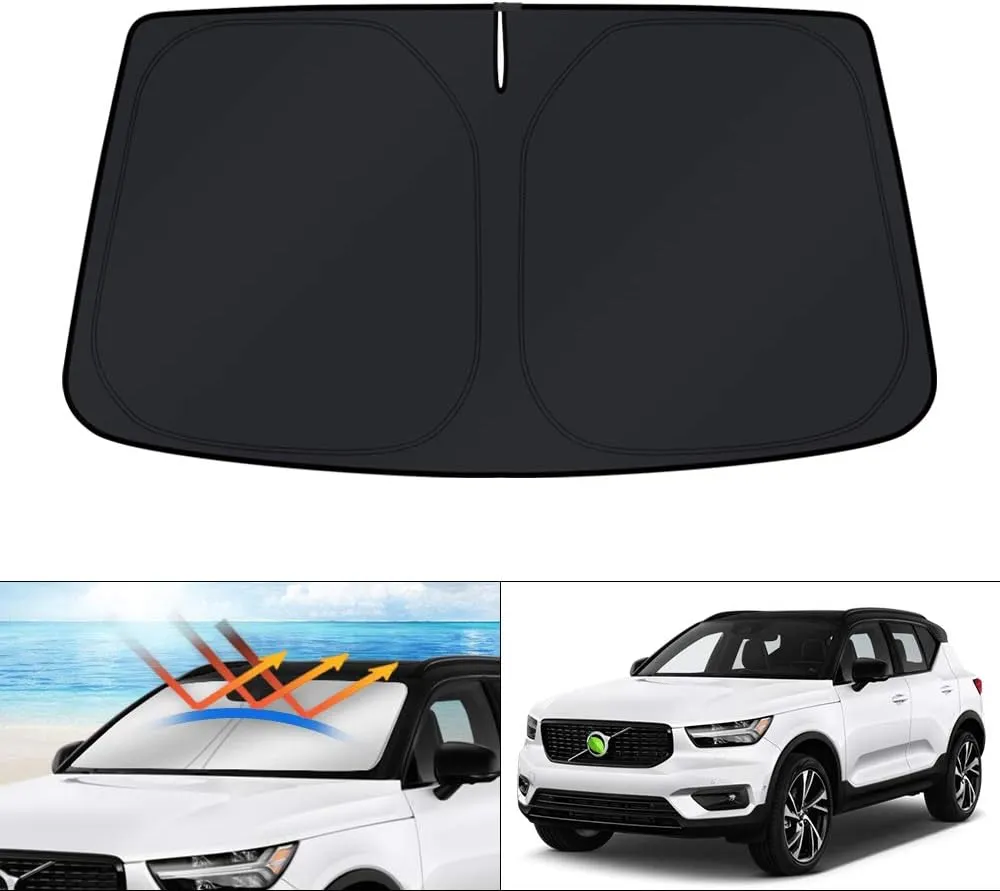KUST Windshield Sun Shade for 2019-2024 2025 Volvo XC40 Accessories Sunshade Sun Visor Protector Foldable Blocks UV Rays Keep Your Car Cooler