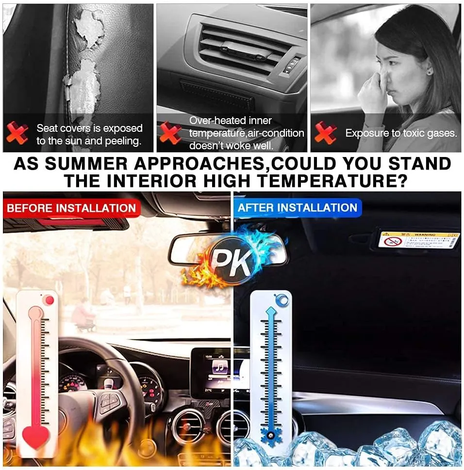 KUST Windshield Sun Shade for 2019-2024 2025 Volvo XC40 Accessories Sunshade Sun Visor Protector Foldable Blocks UV Rays Keep Your Car Cooler