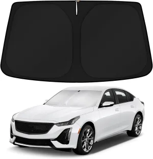 KUST Windshield Sun Shade for Cadillac CT5 2020-2023 2024 2025 Window Shade Sun Visor Cover Foldable Blocks UV Rays Keep Your Car Cooler