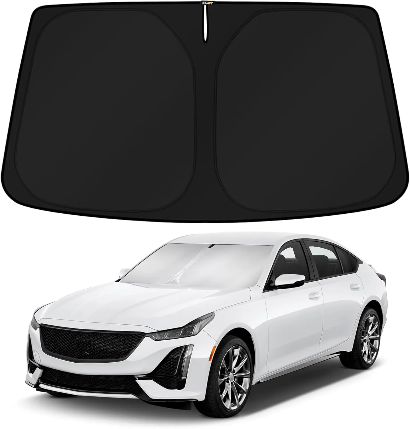 KUST Windshield Sun Shade for Cadillac CT5 2020-2023 2024 2025 Window Shade Sun Visor Cover Foldable Blocks UV Rays Keep Your Car Cooler
