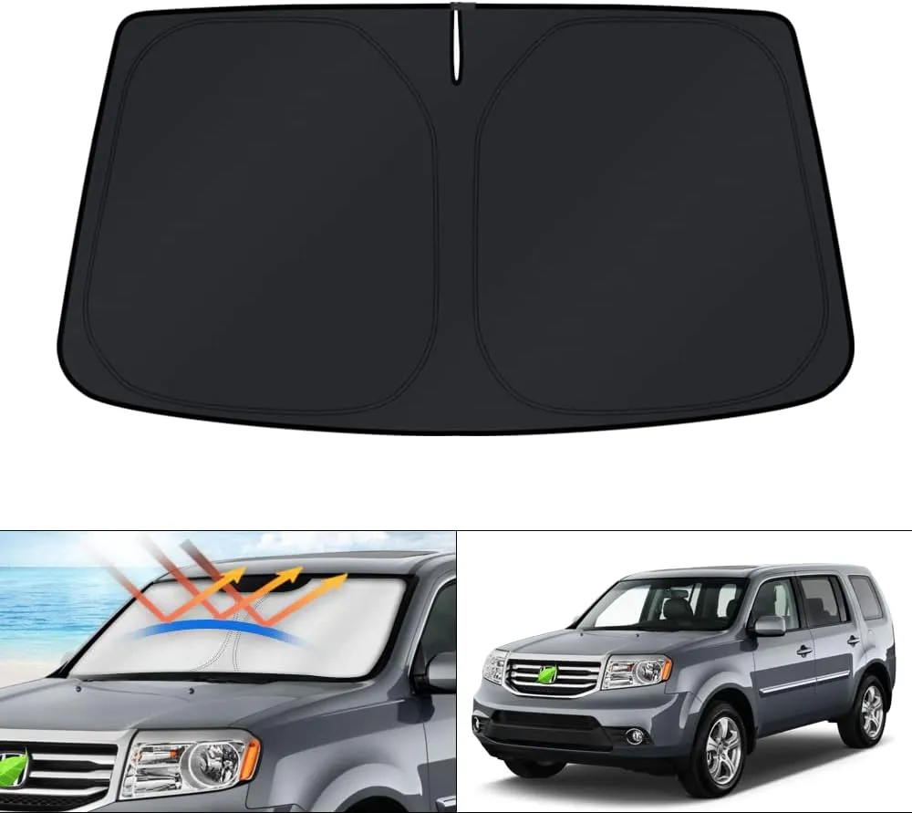 KUST Windshield Sun Shade for Honda Pilot SUV 2009-2015 Accessories Window Sunshade Sun Visor Protector Foldable Blocks UV Rays Keep Your Car Cooler