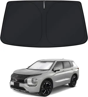KUST Windshield Sun Shade for Mitsubishi Outlander 2022 2023 2024 2025 Window Shade Sun Visor Cover Foldable Blocks UV Rays Keep Your Car Cooler