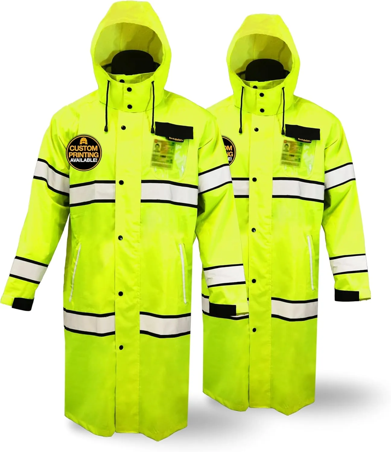 KwikSafety - Charlotte, NC - TORRENT High Vis Rain Jacket & Trench Coat ANSI OSHA Compliant