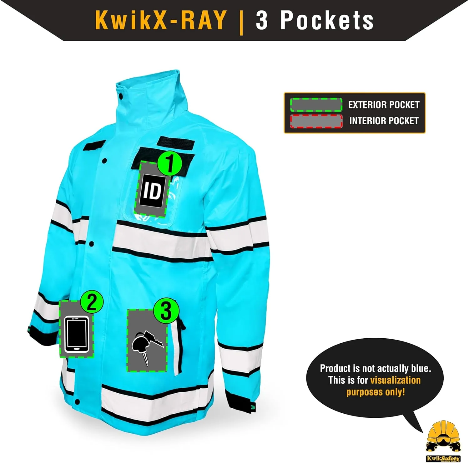 KwikSafety - Charlotte, NC - TORRENT High Vis Rain Jacket & Trench Coat ANSI OSHA Compliant