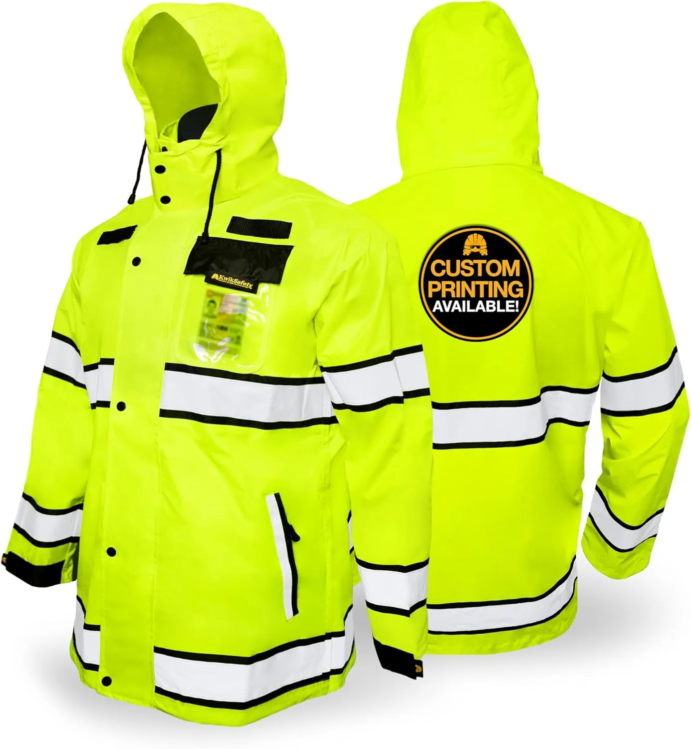 KwikSafety - Charlotte, NC - TORRENT High Vis Rain Jacket & Trench Coat ANSI OSHA Compliant