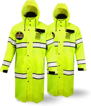 KwikSafety - Charlotte, NC - TORRENT High Vis Rain Jacket & Trench Coat ANSI OSHA Compliant