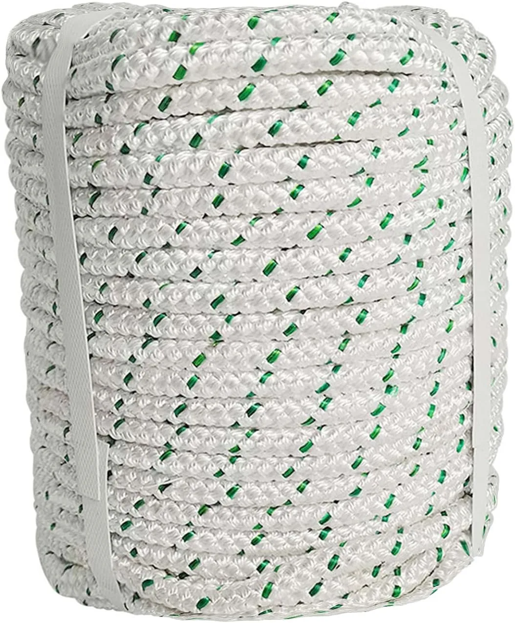 LABLT 3/8 in Double Braid Polyester Arborist Rigging Rope 200 FT High Strength Rope Sling Multipurpose Bull Rope for Swings Arborist Gardening Marine