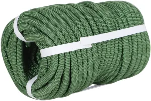 LABLT High Force Braided Polyester Rope, Arborist Rigging Rope, (3/8” x 100’) Heavy Duty Rope for Hiking, Swing, Camping, Gardening, Military Green