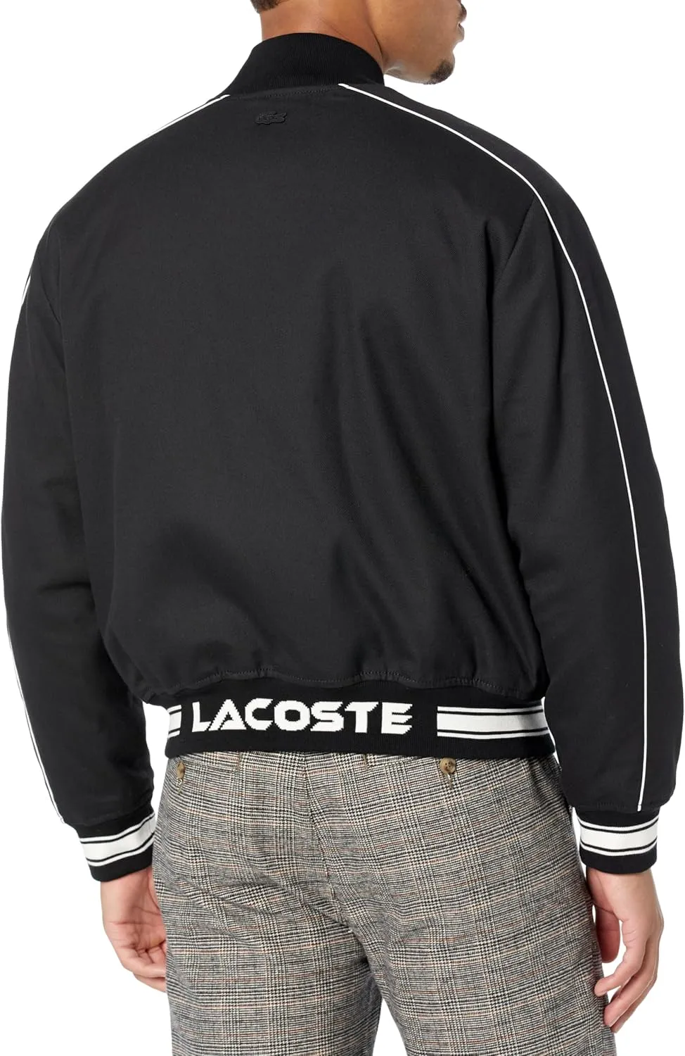 Lacoste Men's Embroidered Cotton Twill Bomber Jacket