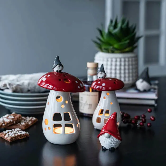 Lantern | Gnome on Mushroom | 14 - 21cm