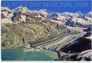 Lantern Press 12x18 Inch Premium Wood Sign, Ready to Hang Wall Decor, Glacier Bay National Park, Alaska, Mountain View