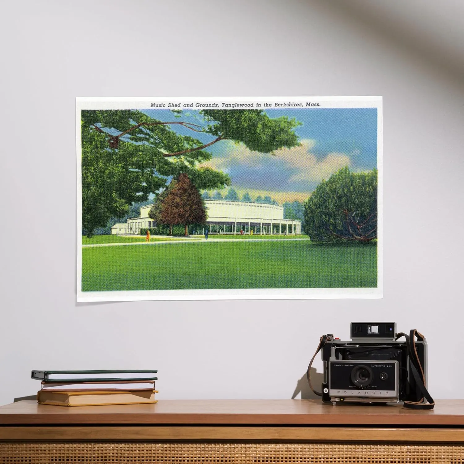 Lantern Press 16x24 Inch Giclee Art Print Wall Decor, Lenox, Massachusetts, View of the Tanglewood Music Shed and Grounds