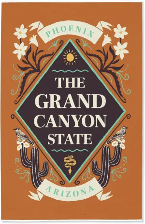 Lantern Press 16x24 Inch Giclee Print, Phoenix, Arizona, State Motto Crest, State Series