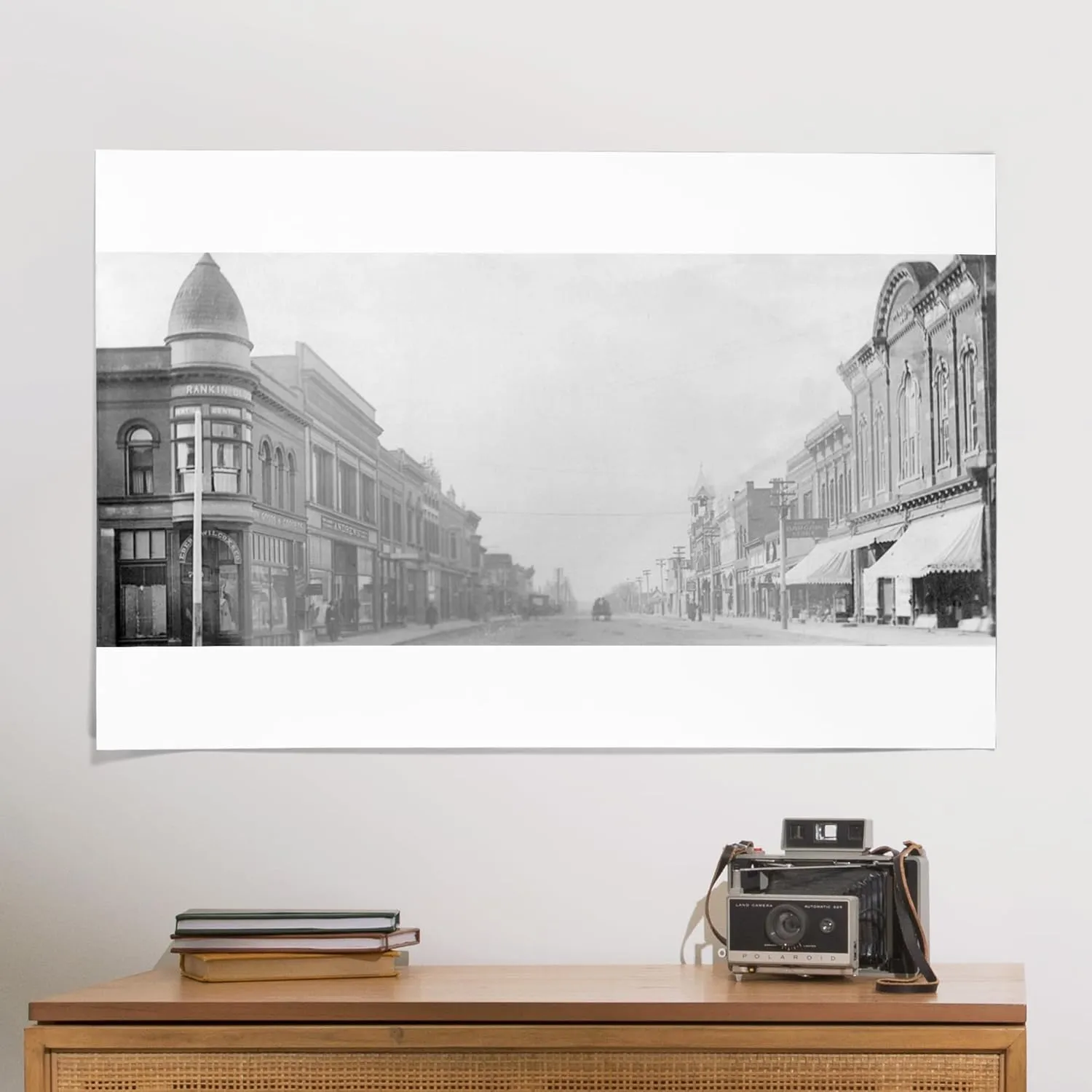 Lantern Press 24x36 Inch Giclee Art Print Wall Decor, Shenandoah, Iowa, Western View of Sheridan Ave from Elm St