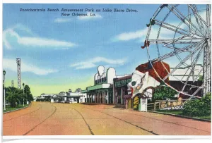 Lantern Press 36x54 Inch Giclee Art Print Wall Decor, New Orleans, Louisiana, Pontchartrain Beach Amusement Park