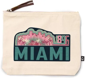 Lantern Press Miami, Florida, 1896, 100% Cotton Zipper Pouch, Travel Accessory, Go Bag