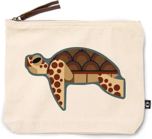 Lantern Press Sea Turtle Geometric, 100% Cotton Zipper Pouch, Travel Accessory, Go Bag