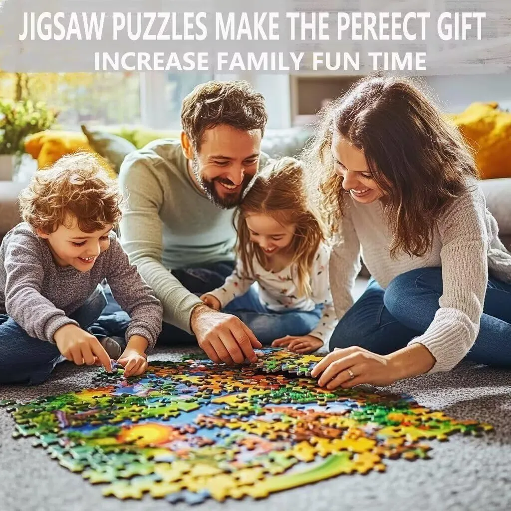 Lantern Street 500 Piece Wood Puzzle for Adults Kids Jigsaw Puzzles Educational Challenge DIY Toy Home Decoration