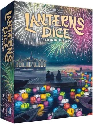 Lanterns Dice - Lights in The Sky, Card Dice Board Game 2-4 Players, 30-45 Min, Ages 10 and Up, Decorate The Palace Lake with Floating Lanterns to Impress The Emperor, Score Points for Best Festival