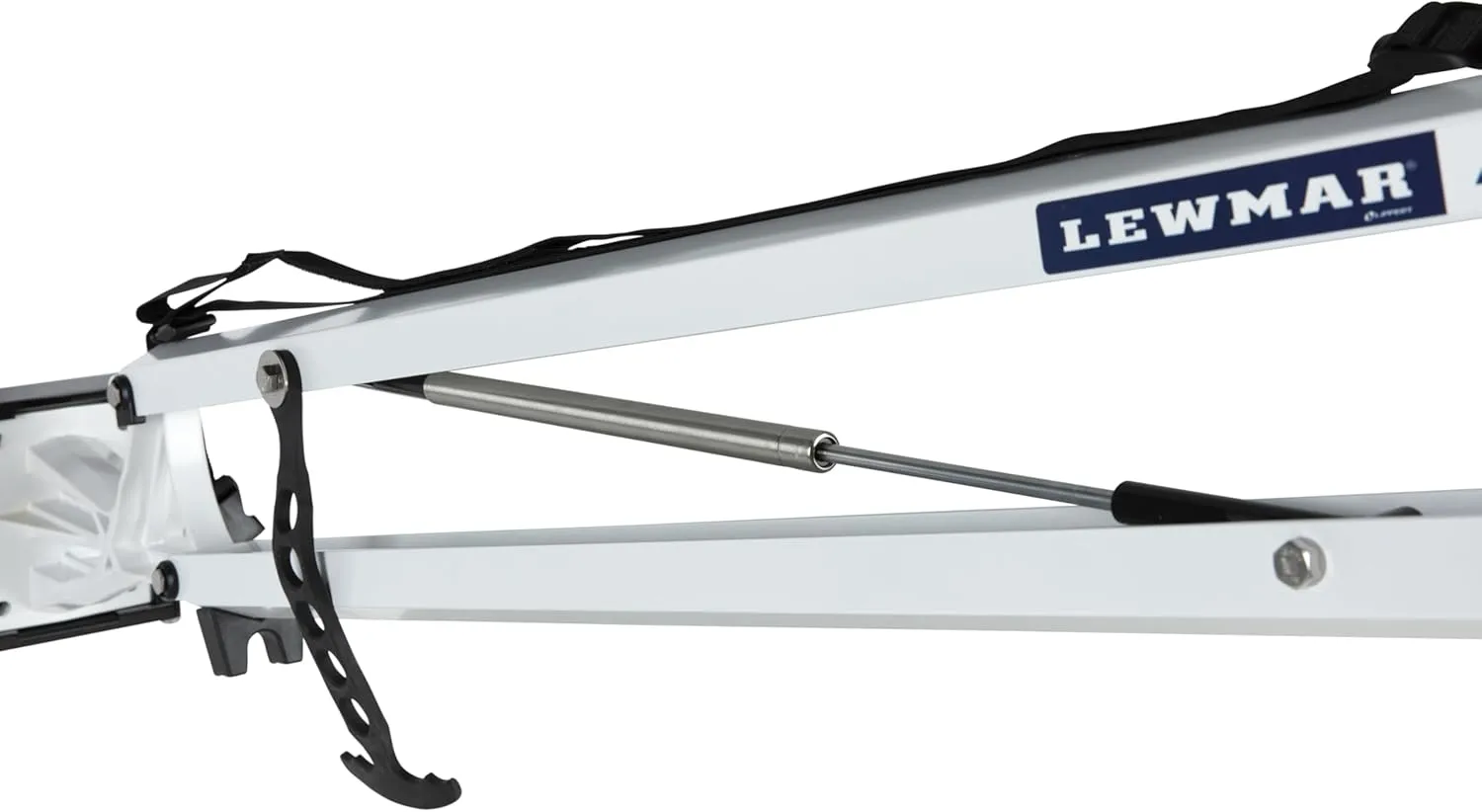 Lewmar Vector Manual Shallow Water Anchor 8 ft., Pull-Rope Deployment, Easy Installation, Gas Spring Secured Fiberglass Spike, Corrosion-Resistant Powder-Coated Aluminum, White - 2024008752