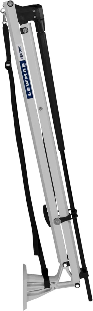 Lewmar Vector Manual Shallow Water Anchor 8 ft., Pull-Rope Deployment, Easy Installation, Gas Spring Secured Fiberglass Spike, Corrosion-Resistant Powder-Coated Aluminum, White - 2024008752