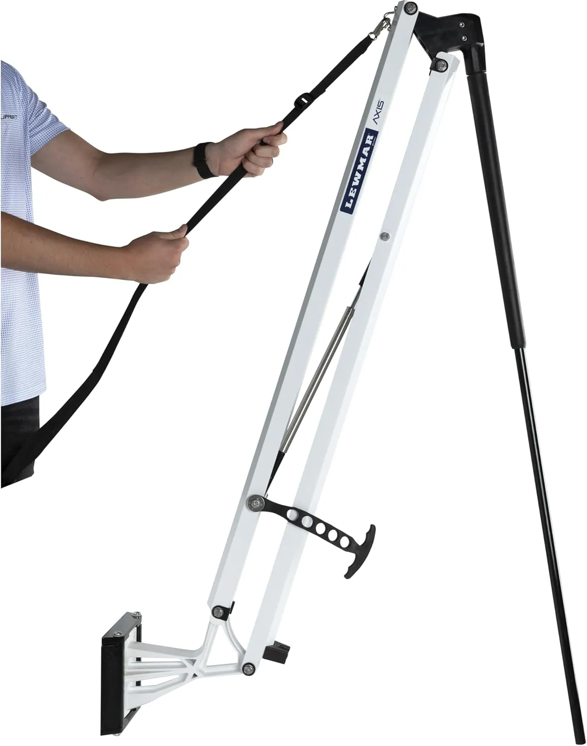 Lewmar Vector Manual Shallow Water Anchor 8 ft., Pull-Rope Deployment, Easy Installation, Gas Spring Secured Fiberglass Spike, Corrosion-Resistant Powder-Coated Aluminum, White - 2024008752