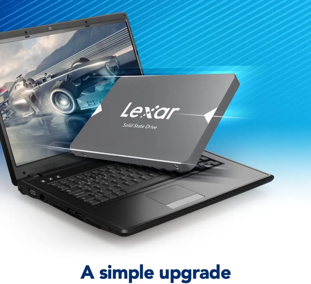 Lexar 256GB NS100 SSD 2.5 Inch SATA III Internal Solid State Drive, Up To 520MB/s Read, Gray (LNS100-256RBNA)