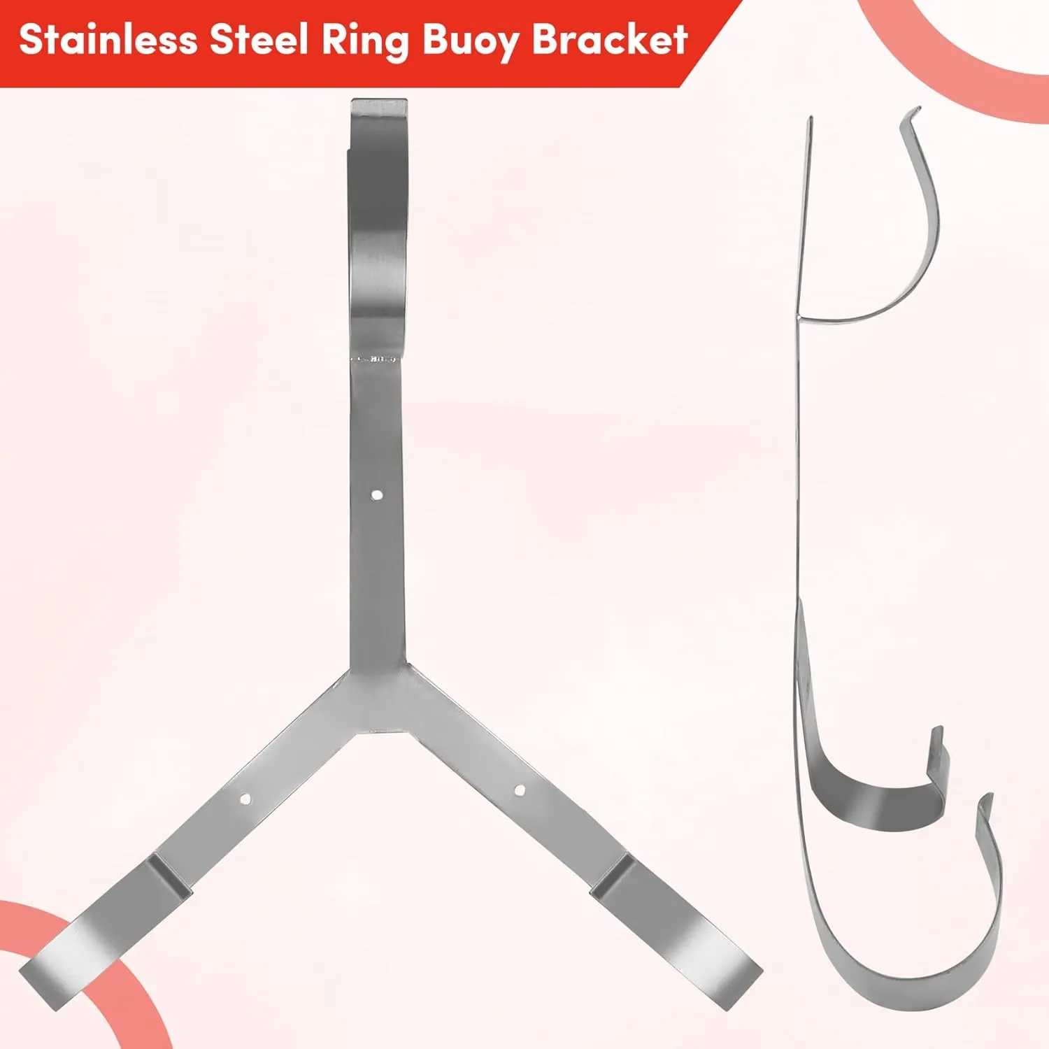 Life Ring for Boating Safety - 23" and 28" Boat Safety Throw Rings with Reflective Strip and Grab Lines (2 Color)