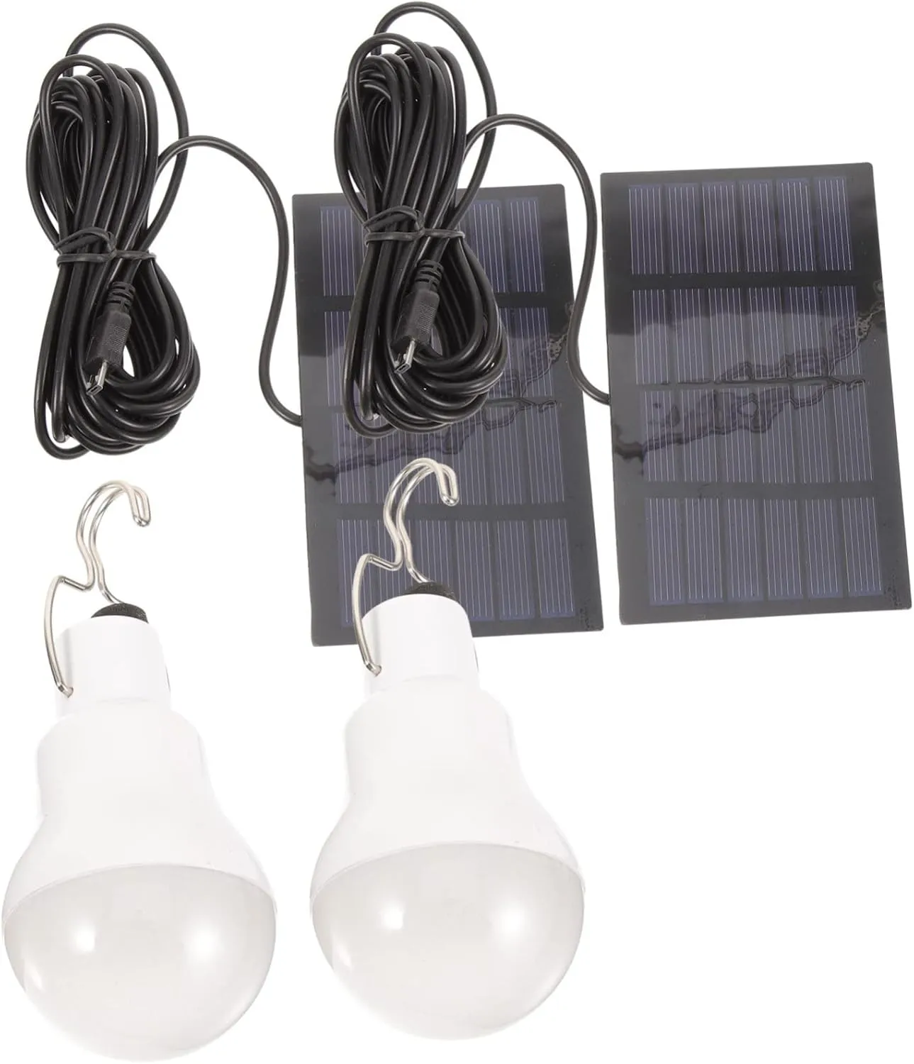 LIFKOME 2Pcs Solar Powered Indoor Lights Durable Camping Lanterns with Over Charge Protection for Chicken Coop Garden Patio and Outdoor Activities