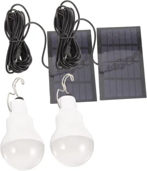 LIFKOME 2Pcs Solar Powered Indoor Lights Durable Camping Lanterns with Over Charge Protection for Chicken Coop Garden Patio and Outdoor Activities