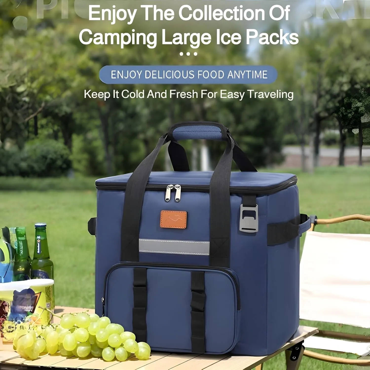 [lilaBelle]【ple Insulated Cooler Bapa】 40L HVY-Du Cam Ice Bag | 600D Ox Fabric & Lkproof | Compact Foldable Design for Road ps, Taiating & Multi-Day Adventures