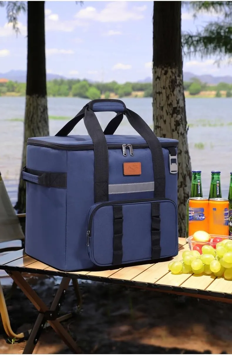 [lilaBelle]【ple Insulated Cooler Bapa】 40L HVY-Du Cam Ice Bag | 600D Ox Fabric & Lkproof | Compact Foldable Design for Road ps, Taiating & Multi-Day Adventures