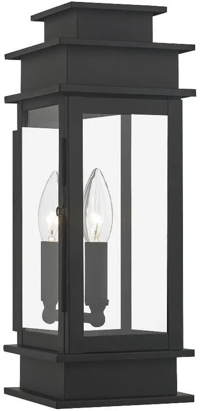 Livex Lighting 2013-04 Transitional One Light Outdoor Wall Lantern from Princeton Collection in Black Finish