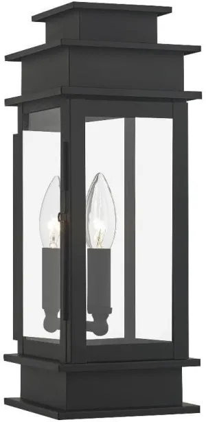 Livex Lighting 2013-04 Transitional One Light Outdoor Wall Lantern from Princeton Collection in Black Finish