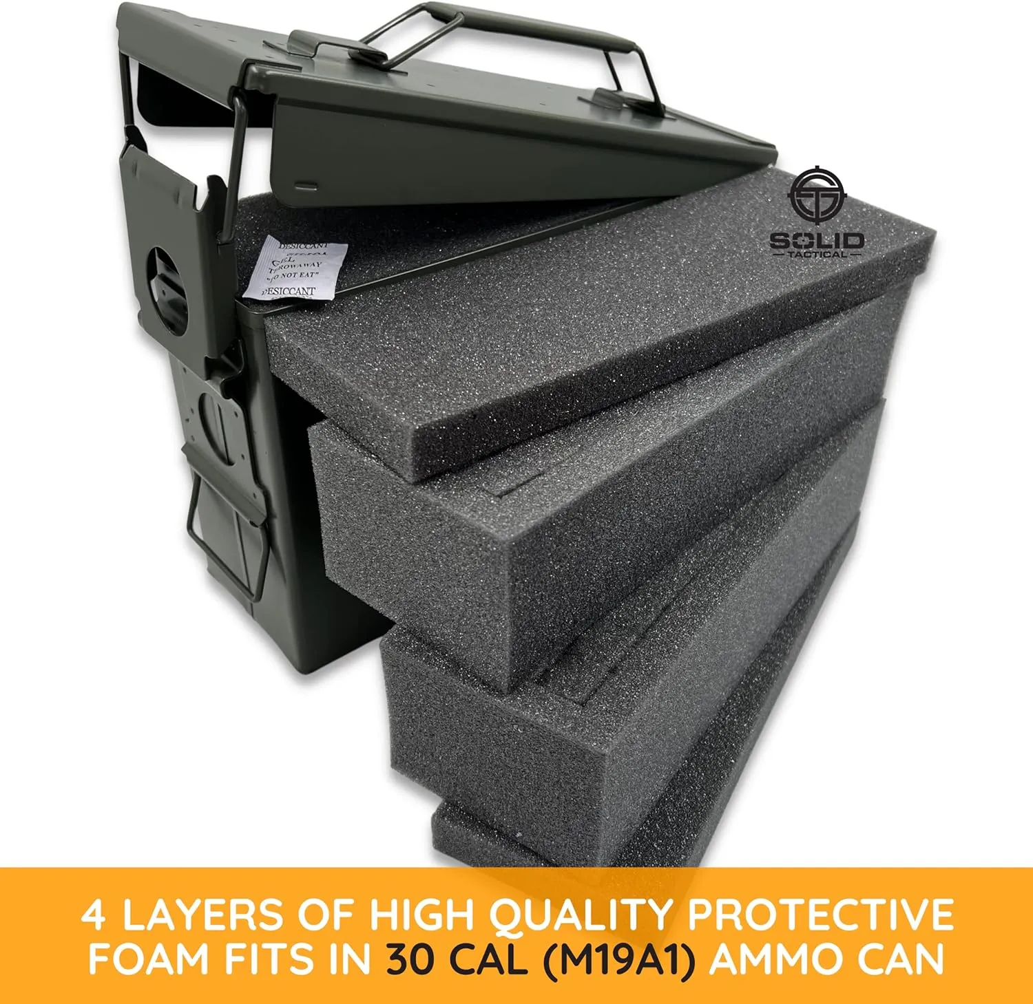 Lockable 30 & 50 Cal Metal Ammo Storage Box 9mm - Military & Army Steel Ammo Can for Ammunition Storage - Waterproof Ammo Crate Utility Box