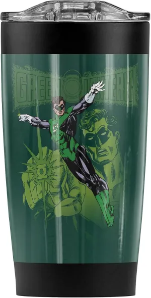 Logovision Green Lantern #166 Cover Stainless Steel Tumbler 20 oz Coffee Travel Mug/Cup, Vacuum Insulated & Double Wall with Leakproof Sliding Lid | Great for Hot Drinks and Cold Beverages