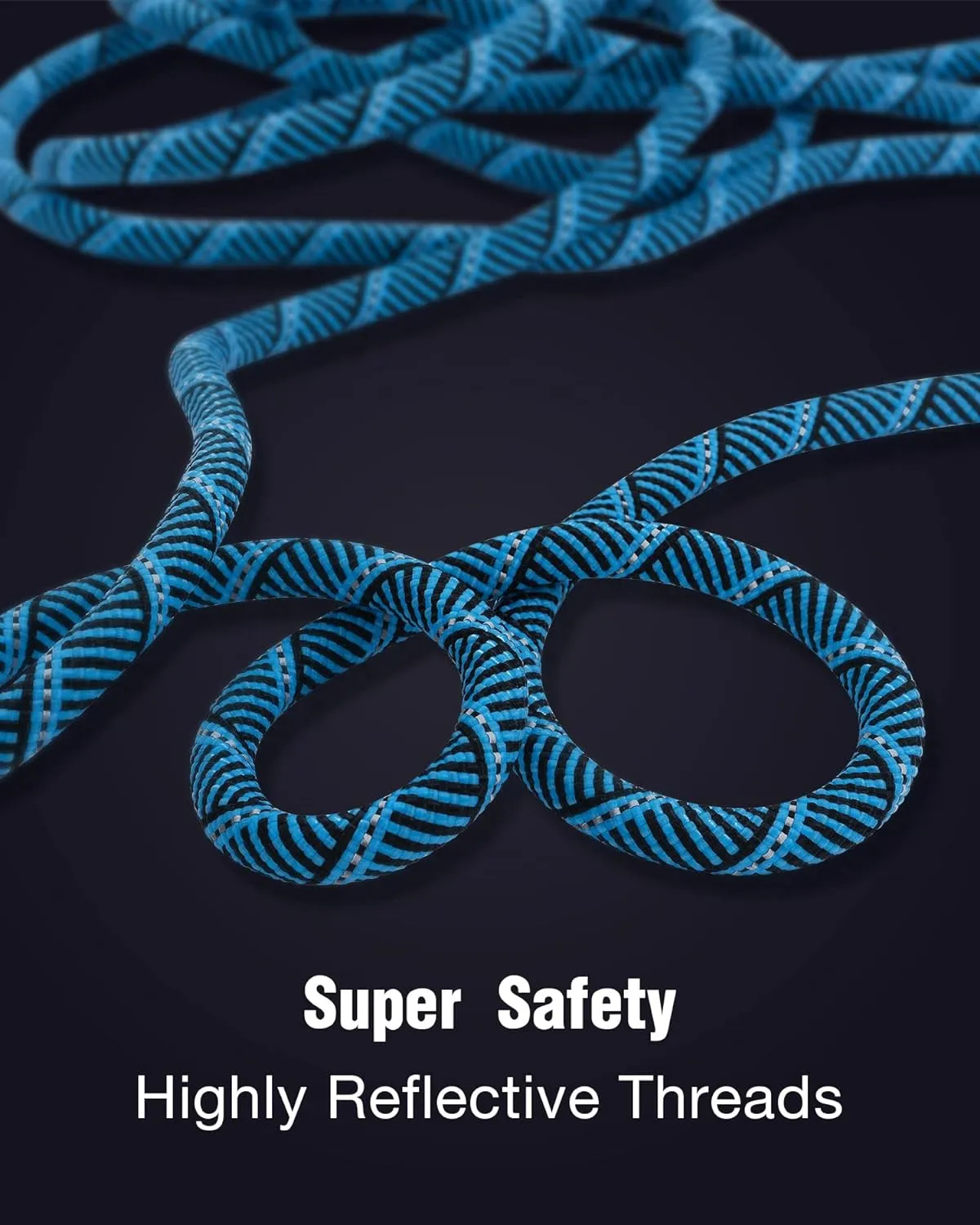 Long Dog Leash with Reflective Threads 15FT 20FT 30FT 50FT,Heavy Duty Bungee Dog Leashes for Small Medium Large Breed Dogs,Shock Absorbing Training Leash for Walking,Hunting,Camping&Yard