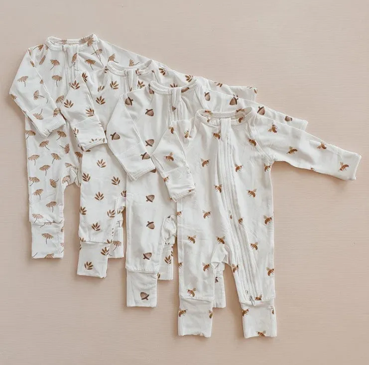Long Sleeved Baby Zip Growsuit