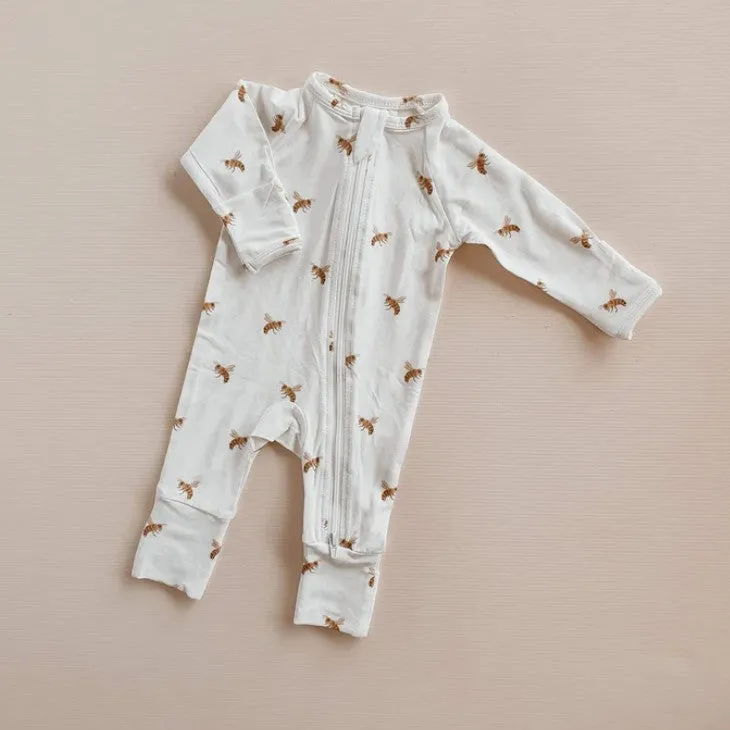 Long Sleeved Baby Zip Growsuit