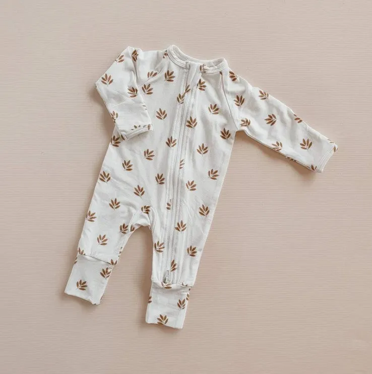 Long Sleeved Baby Zip Growsuit