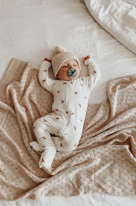 Long Sleeved Baby Zip Growsuit