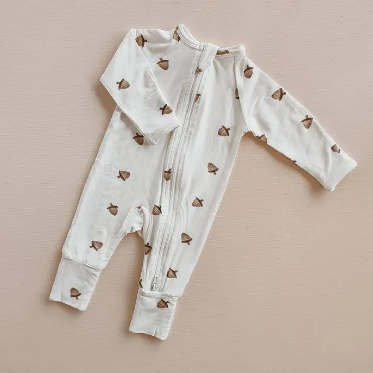 Long Sleeved Baby Zip Growsuit