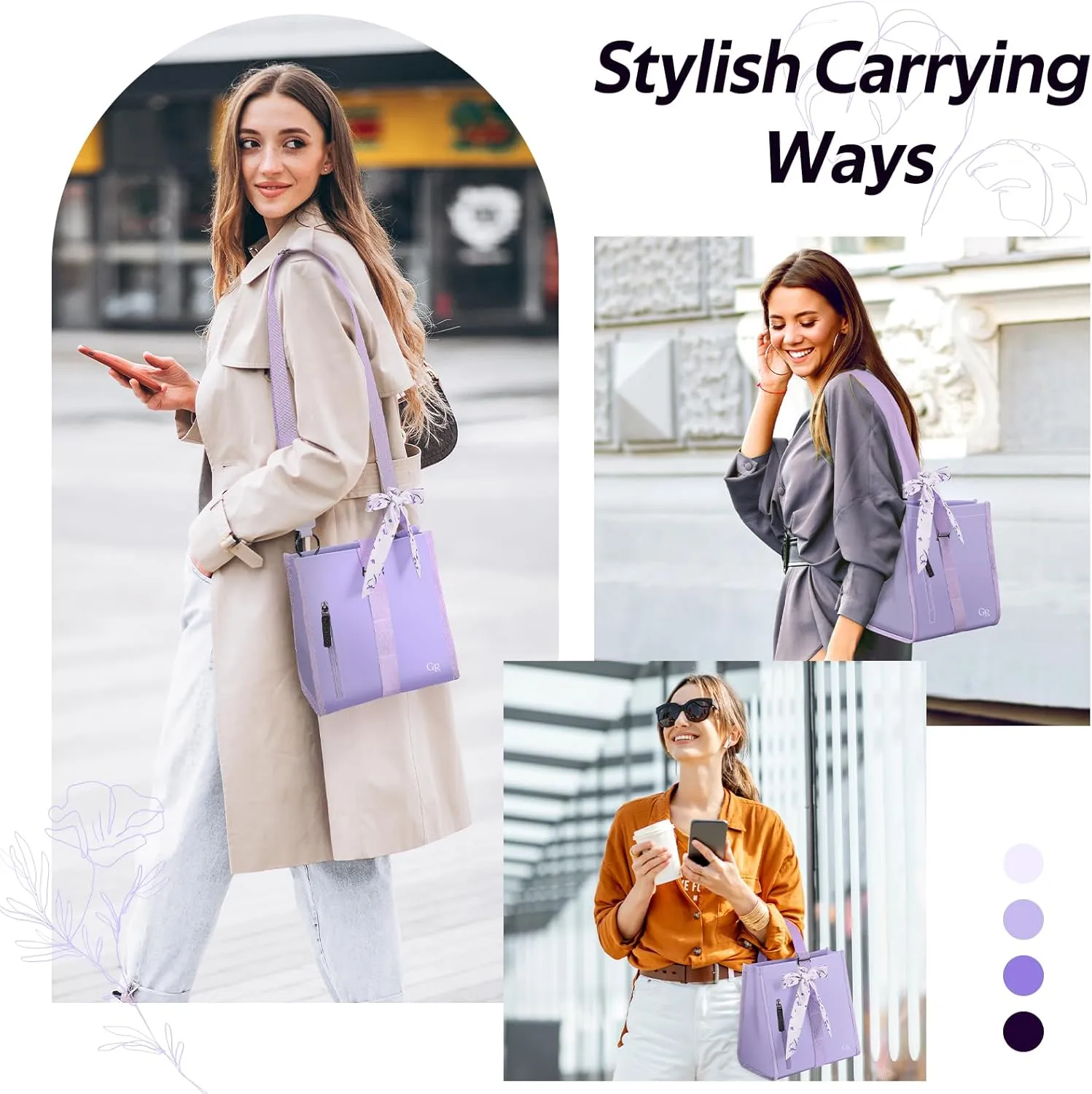 Lunch Box Bag Women - Insulated Foldable Leakproof Lightweight Reusable Cooler for Girls Kids for School Work Travel Picnic Gifts for Women