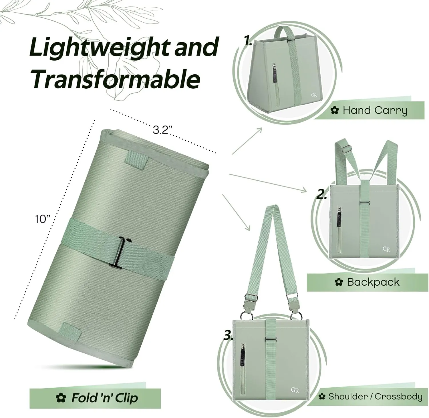 Lunch Box Bag Women - Insulated Foldable Leakproof Lightweight Reusable Cooler for Girls Kids for School Work Travel Picnic Gifts for Women