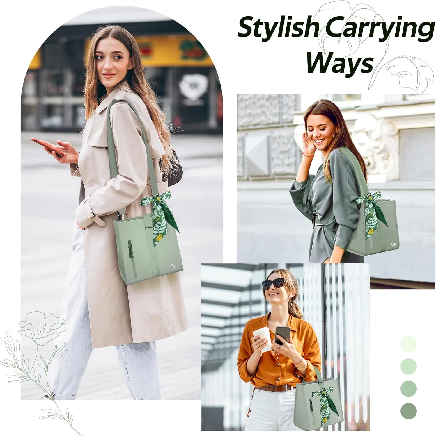 Lunch Box Bag Women - Insulated Foldable Leakproof Lightweight Reusable Cooler for Girls Kids for School Work Travel Picnic Gifts for Women