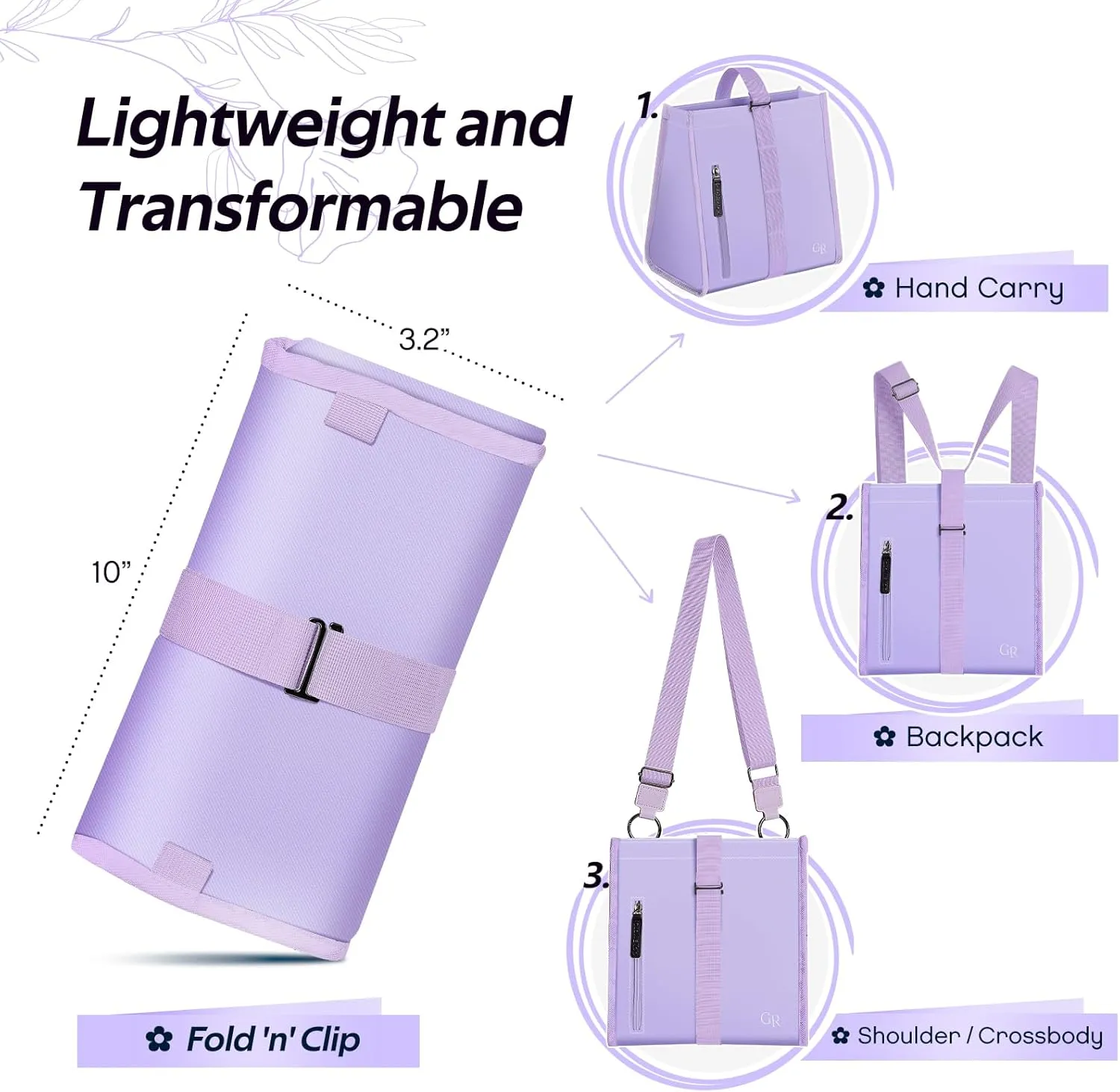 Lunch Box Bag Women - Insulated Foldable Leakproof Lightweight Reusable Cooler for Girls Kids for School Work Travel Picnic Gifts for Women