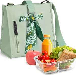 Lunch Box Bag Women - Insulated Foldable Leakproof Lightweight Reusable Cooler for Girls Kids for School Work Travel Picnic Gifts for Women